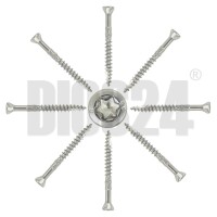 Terrassenschrauben 4,5 x 50 mm aus Edelstahl A2 – rostfrei und für den Außenbereich