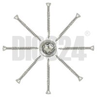 Terrassenschrauben 5,0 x 60 mm aus Edelstahl A2 – rostfrei und für den Außenbereich