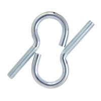 Zwei Schraubhaken mit metrischem Gewinde M6 x 60 mm verzinkt von oben.