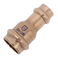 Reduziermuffe b-press 15 x 12 mm - Kupfer