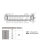 Drahtseilspanner aus Edelstahl V4A, in DIN 1480 (ähnlich) und in Größe M10 mit Links- und Rechtsgewinde mit technischer Skizze, Größentabelle und Wasserzeichen