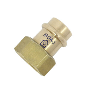 Halbe Verschraubung b-press Innengewinde 18 mm x 1" aus Rotguss