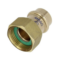 Halbe Verschraubung b-press Innengewinde 18 mm x 1" aus Rotguss